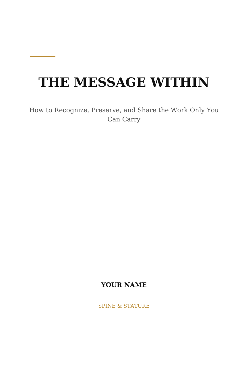 The Message Within manuscript example page 1